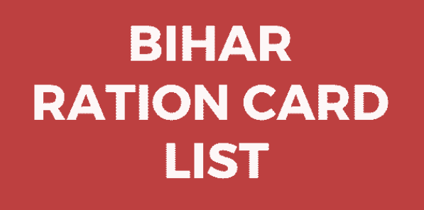 Bihar Ration Card List