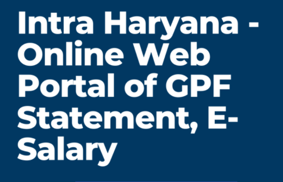 [Salary Slip]  Intra Haryana"E Salary Pay Slip