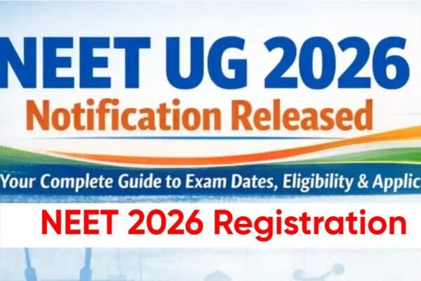 NEET 2026 Registration:NTA UG application form link out at neet.nta.nic.in; exam date